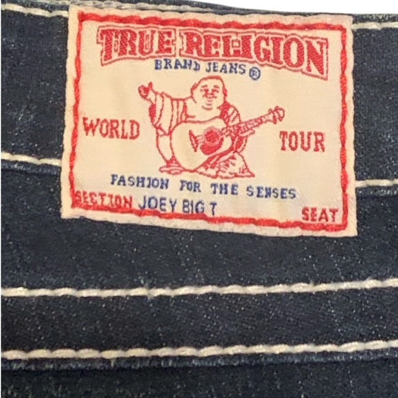 True Religion Denim - True Religion Women’s Joey Big T Twisted Flare Dark Denim Jeans - Size 25 NWOT